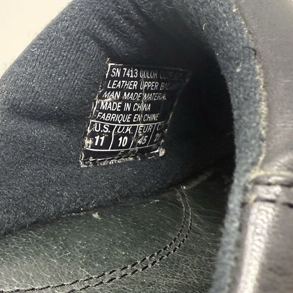 Skechers Jammers Slide Sandals Mens 11 Black Leather Chunky Sole Vintage Y2K - Picture 11 of 14